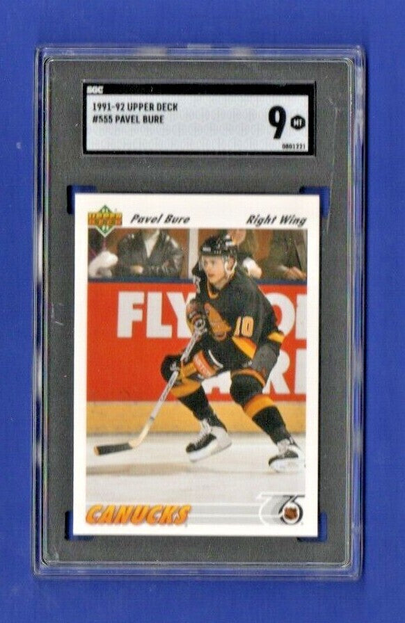 1991-92 Upper Deck -  Pavel Bure #555   -  SGC 9 MINT  -  Vancouver Canucks