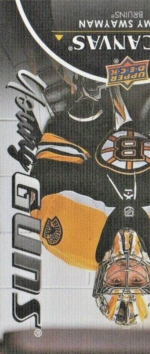 2021-22 UD Series 1 Canvas Young Guns Black #C116 Jeremy Swayman - Boston Bruins