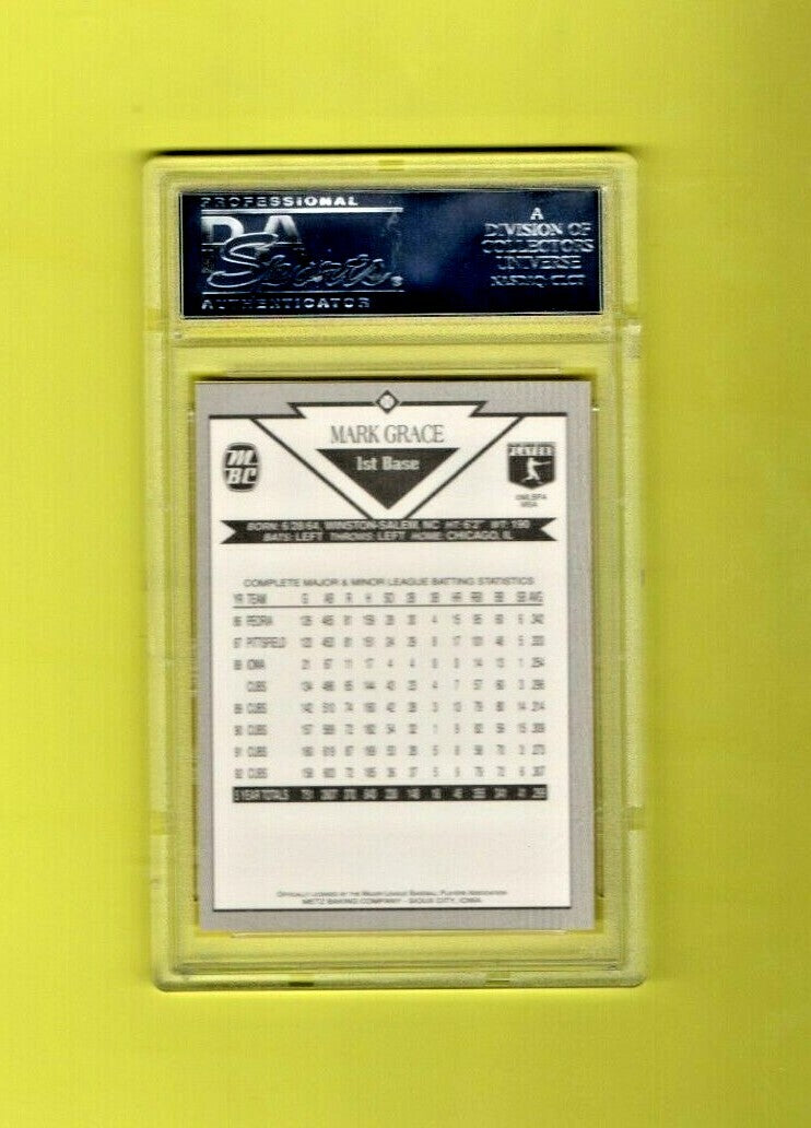 1993 Metz Bakeries  MARK GRACE  PSA GEM MT 10  -  Super RARE card - Population 1