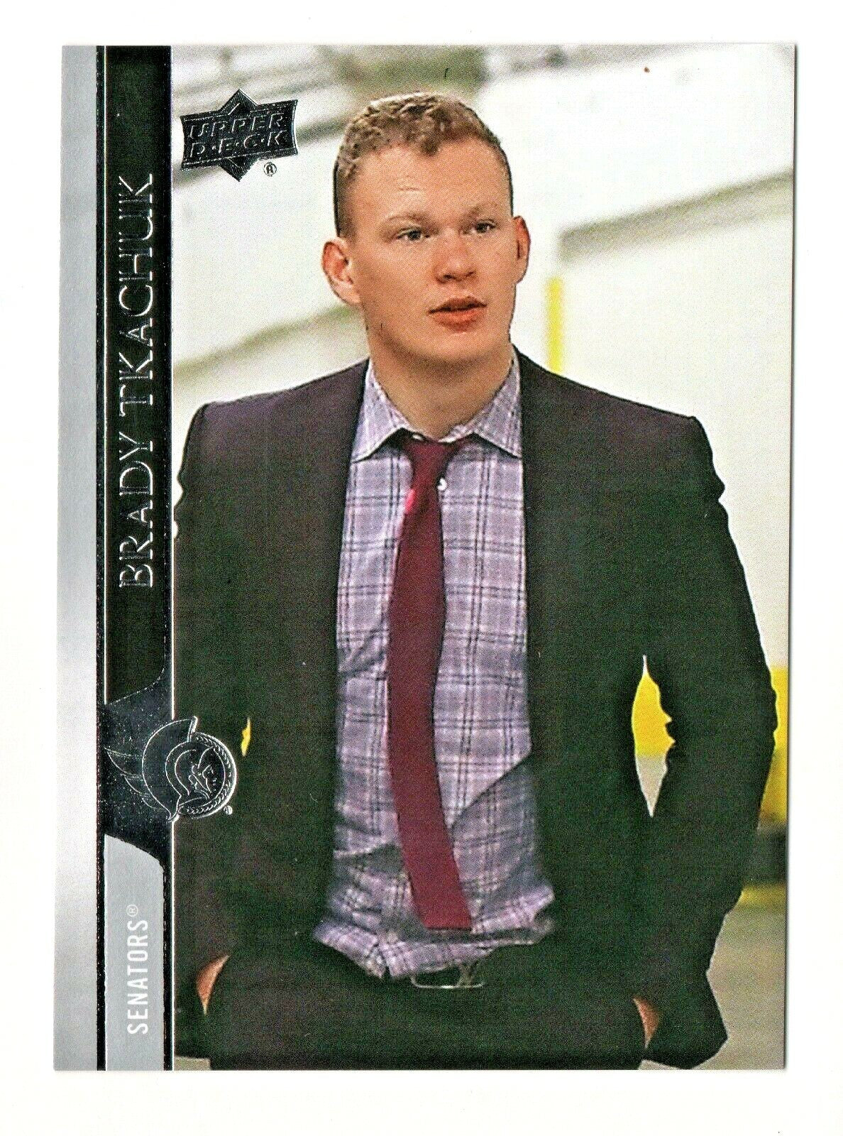 2020/21 Upper Deck Series 2 Base Photo Variation SP Suit Brady Tkachuk #383 Sens
