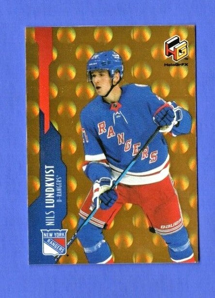 2021-22 Upper Deck Extended HoloGRFx Rookie GOLD #HG-15 Nils Lundkvist - Rangers