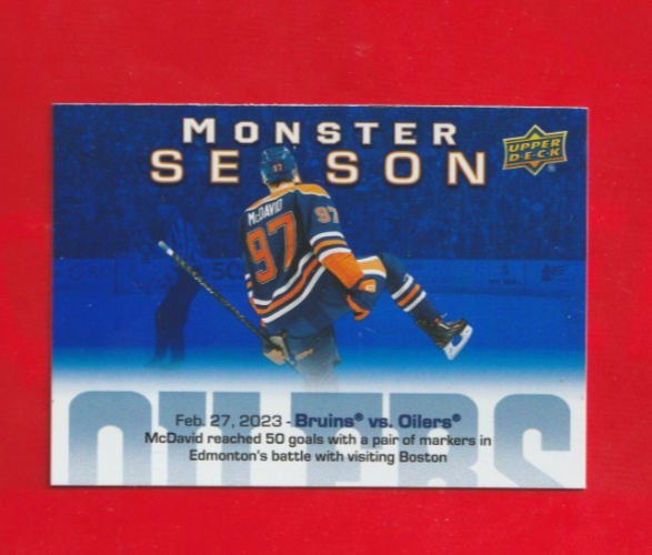 2023-24 UD Monster Season - CONNOR McDAVID - Edmonton Oilers - Card# MS-61