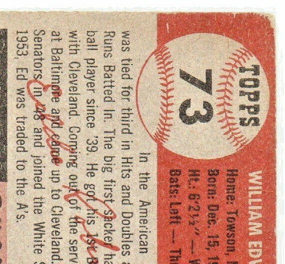 1953 Topps #73 Eddie Robinson Chicago White Sox 