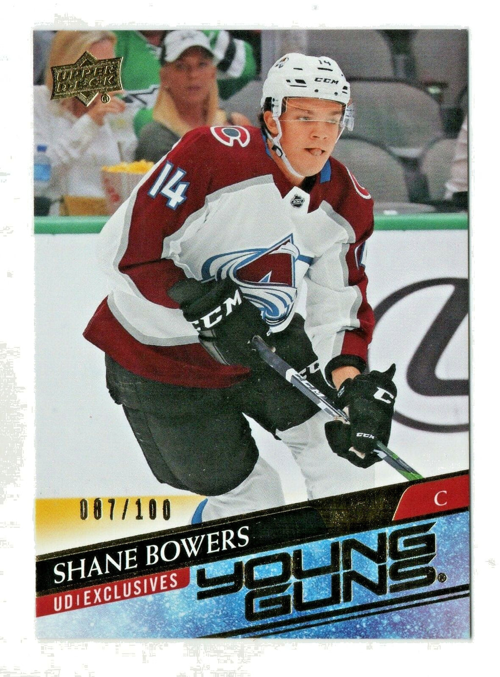 2020-21 Upper Deck Young Guns UD Exclusives 087/100 Shane Bowers #240 Rookie