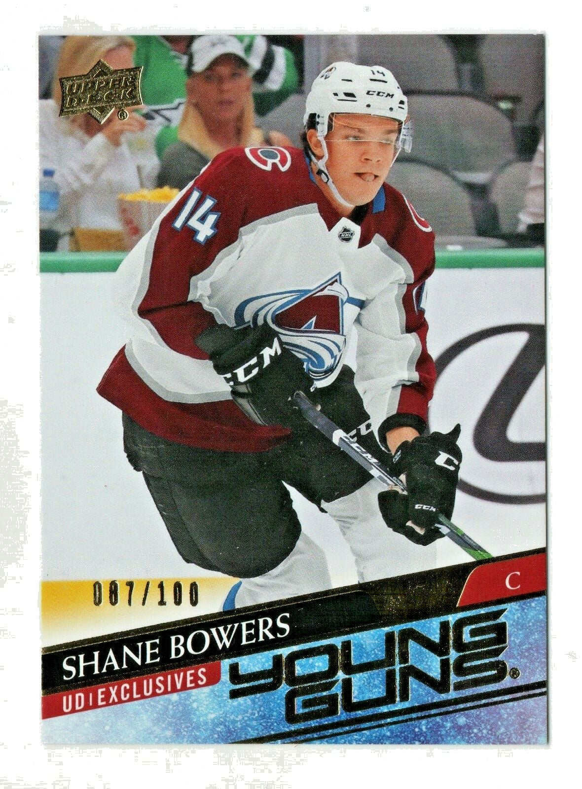 2020-21 Upper Deck Young Guns UD Exclusives 087/100 Shane Bowers #240 Rookie