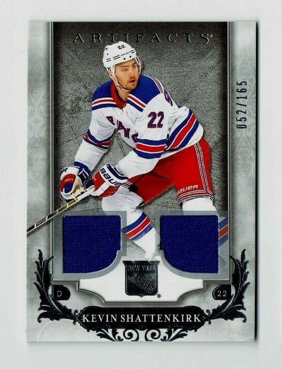 2018-19 Artifacts Kevin Shattenkirk Serial #052/165 Materials Silver #52 Rangers