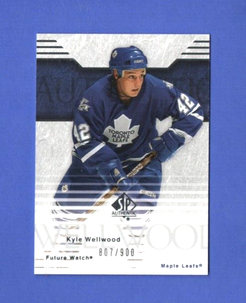 Kyle Wellwood 2003-04 UD SP Authentic  Rookie  807/900 Toronto Maple Leafs  #161