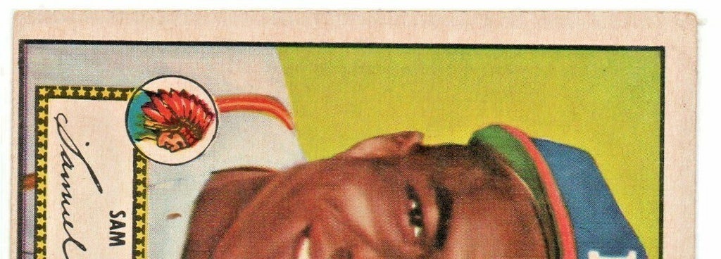 1952 Topps Set Break # 27 Sam Jethroe LOW GRADE (filler)(red back) Boston Braves