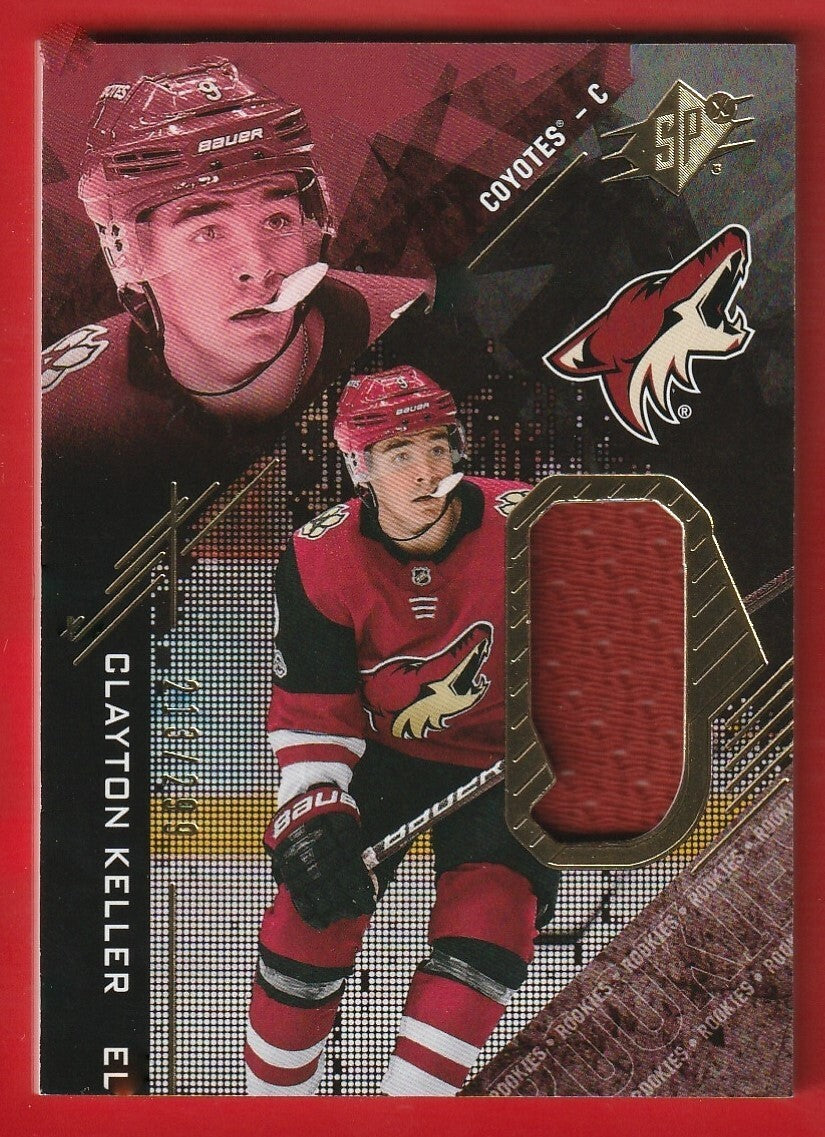 2017-18 Upper Deck SPX Rookie Jersey Clayton Keller Arizona Coyotes 213/299 R-CK