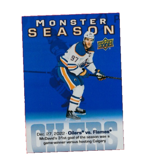 2023-24 UD Monster Season - CONNOR McDAVID - Edmonton Oilers - Card# MS-36