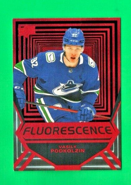 2021-22 UD Series 2 Hockey  Vasily Podkolzin  Fluorescence  RED    FL-11 Canucks