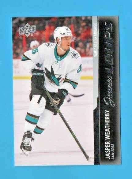  JASPER WEATHERBY 2021-22 Upp Deck Series 2  French Young Guns JEUNES LOUPS #487