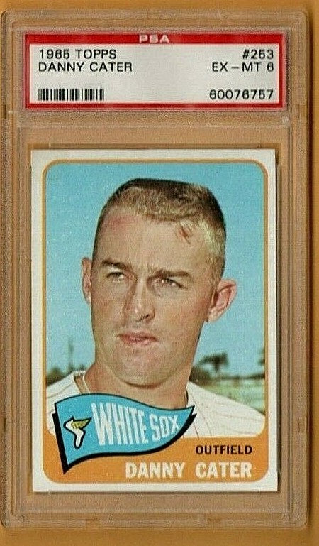 1965 Topps #253  -  Danny Cater  - Chicago White Sox  -  PSA  EX-MT 6