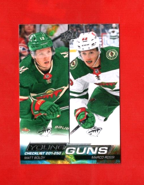 2022 23 Upper Deck Series 1 Young Guns Rookie Checklist   MATT BOLDY/MARCO ROSSI