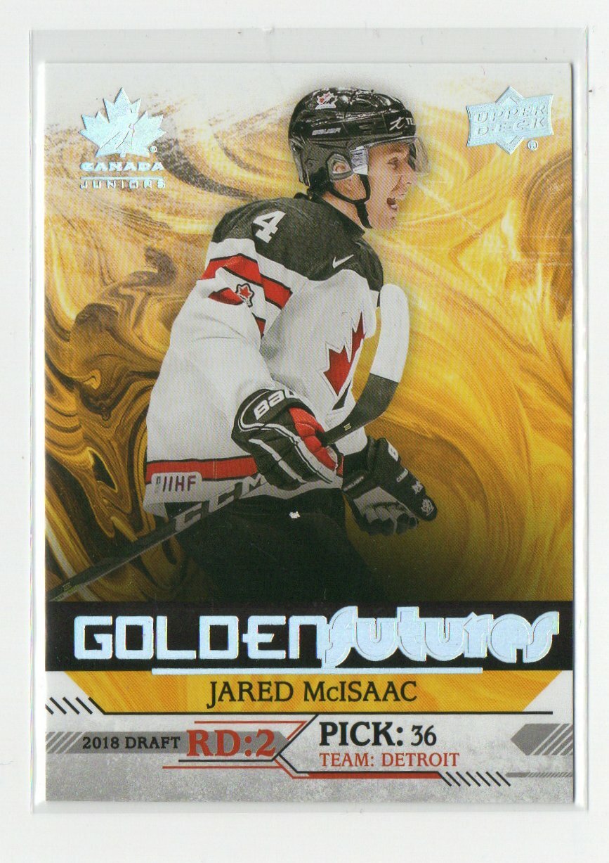 2019-20 UPPER DECK GOLDEN FUTURES JUNIORS JARED McISAAC TEAM CANADA #GF-16