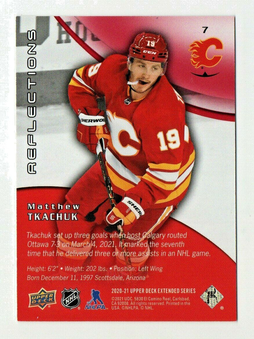2020-21 Upper Deck Triple Dimensions Reflections Ruby #7 Matthew Tkachuk 462/500