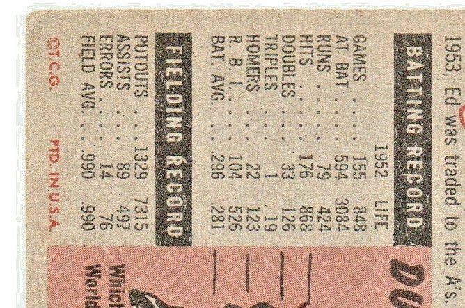 1953 Topps #73 Eddie Robinson Chicago White Sox 