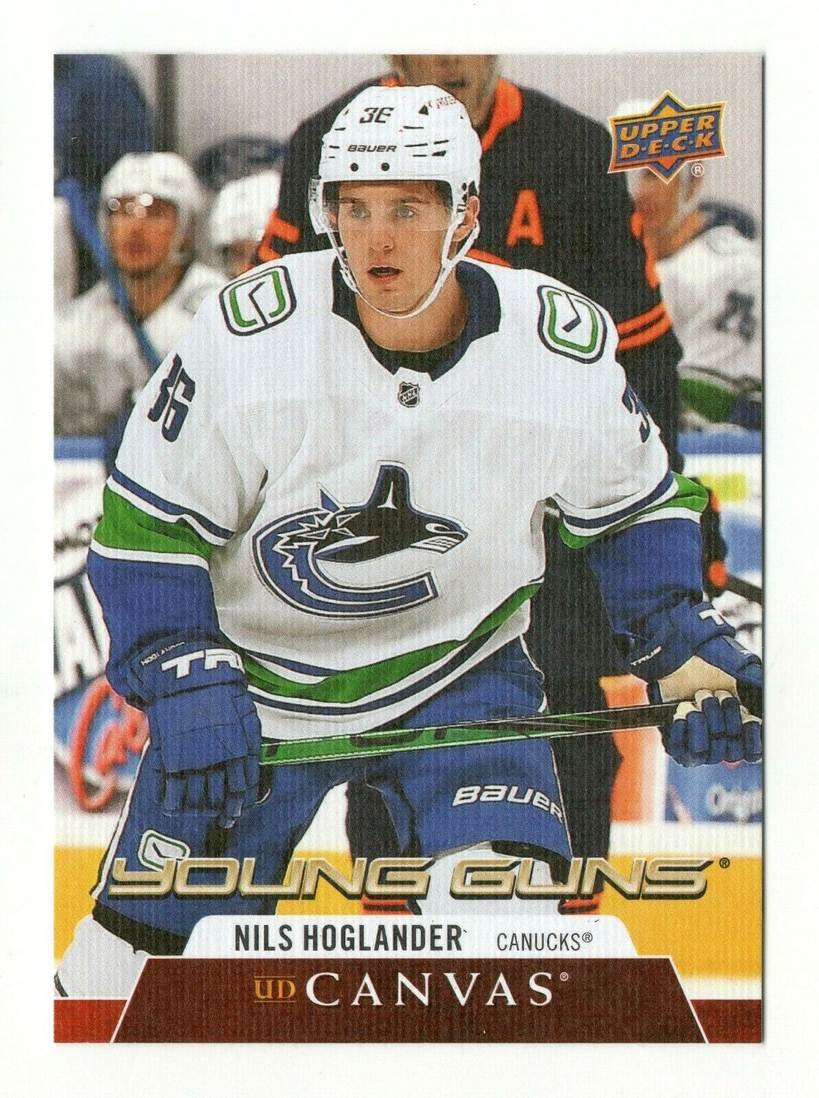  2020-21 UPPER DECK SERIES 2 NILS HOGLANDER #C239 YOUNG GUNS CANVAS ROOKIE CARD