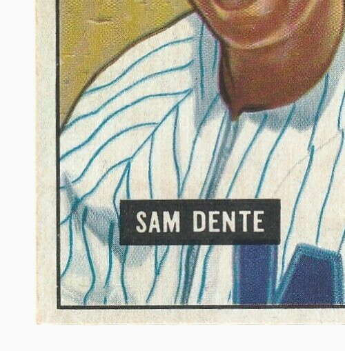 1951 Bowman  -  Sam Dente   -  Washington Senators  #133   EX-NRMT