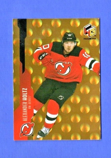 2021-22 Upper Deck Extended Alexander Holtz HoloGrFX Gold Rookie SP #HG-18 Devil