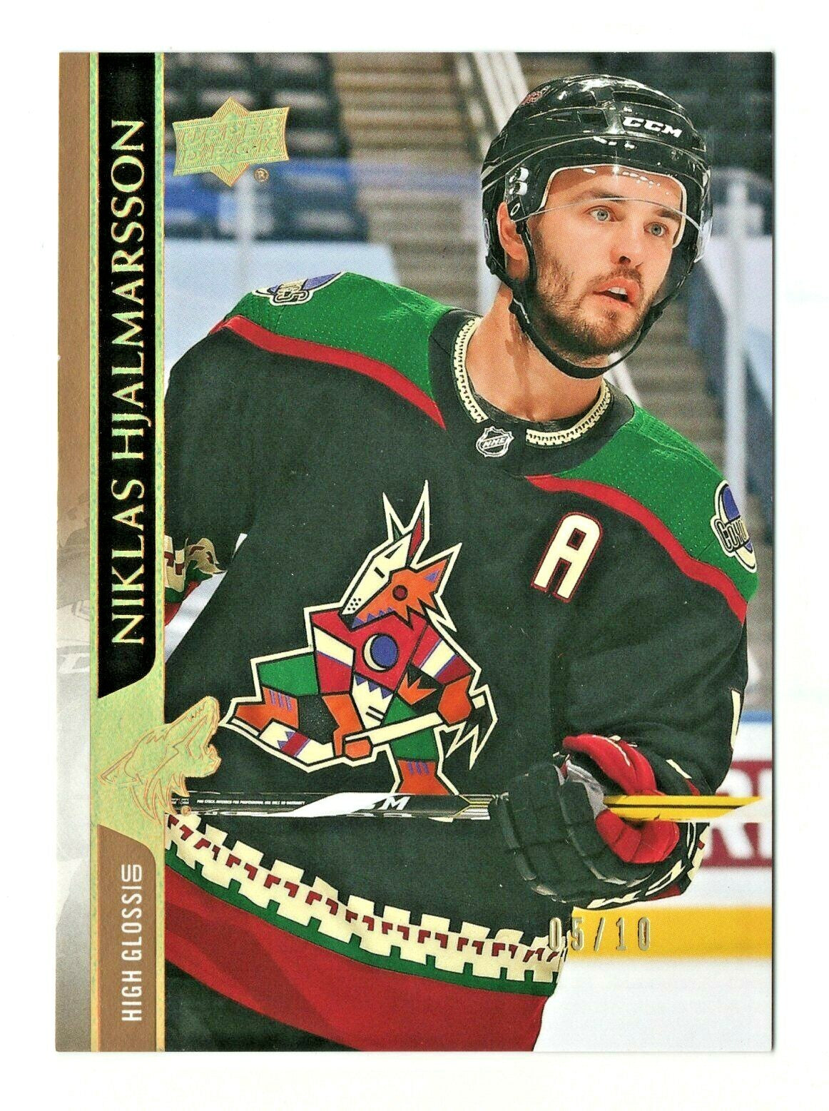 2020/21 UD Series 2 NIKLAS HJALMARSSON  "High Gloss"   05/10 - RARE - Arizona