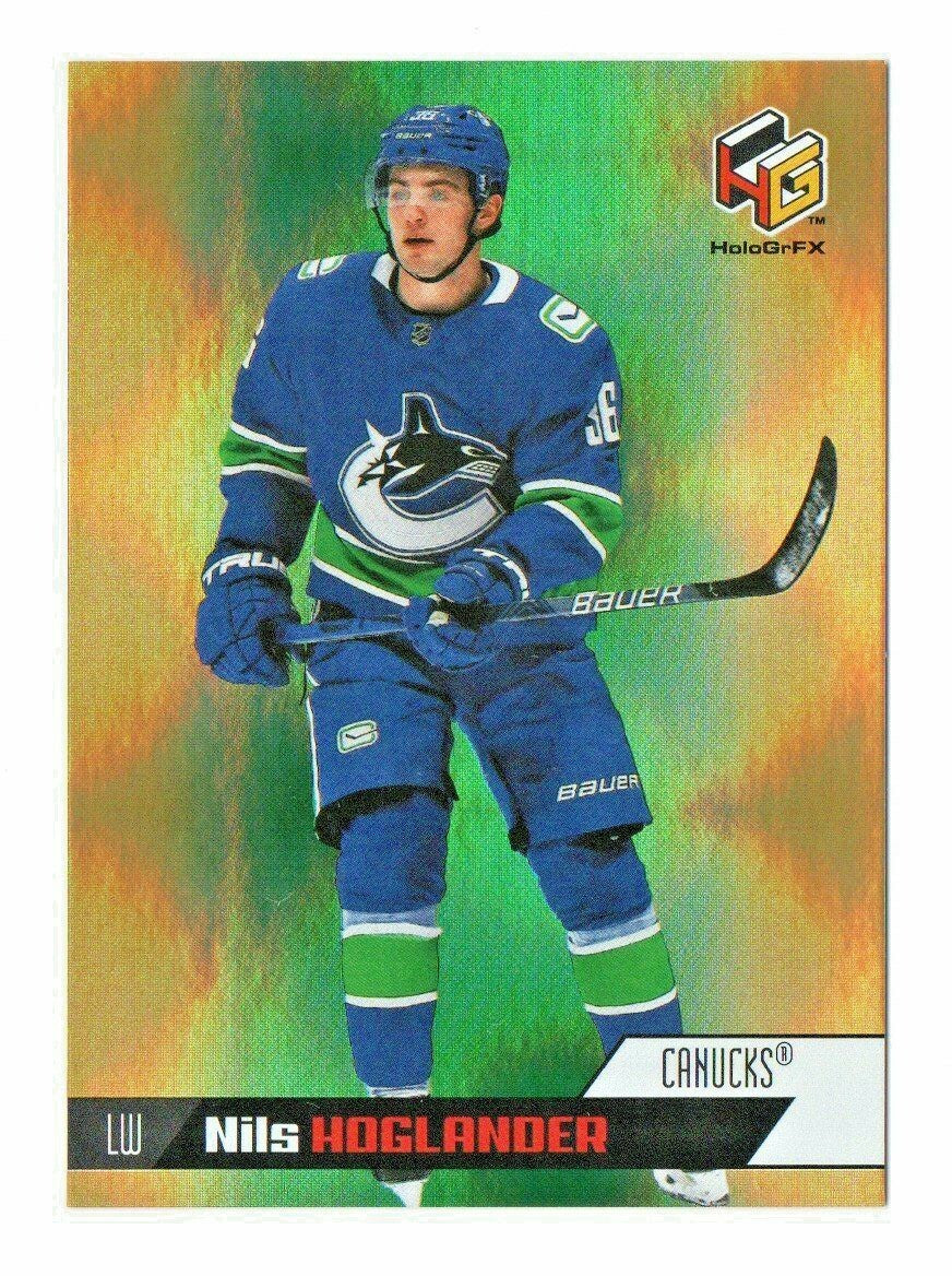 2020-21 Upper Deck Extended HoloGrFx Rookies Gold Parallel Nils Hoglander HG-4