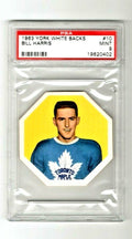 1963 York White Backs Hockey --Billy Harris – #10 PSA MINT 9 Toronto Maple Leafs