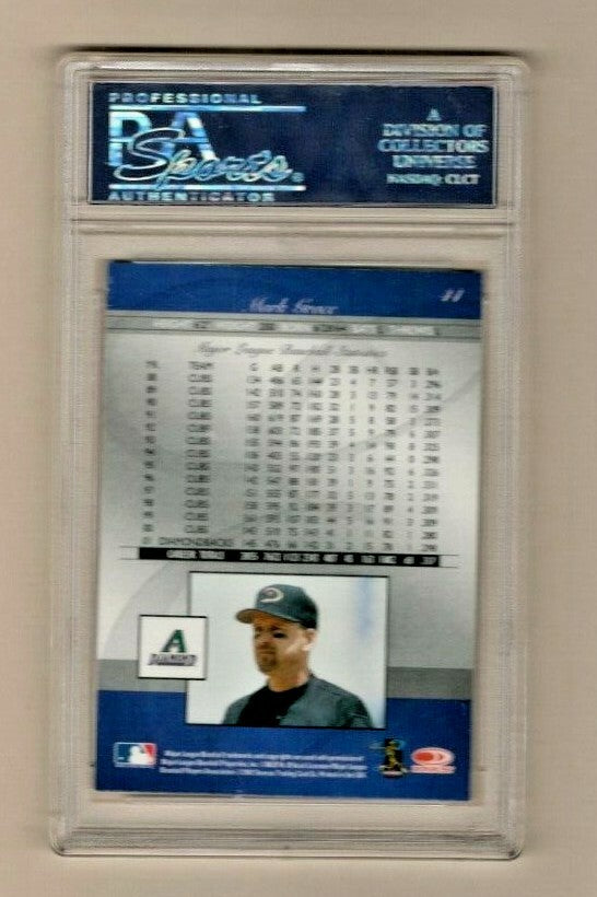 2002 Donruss Elite Arizona Diamondbacks Baseball Card #44 Mark Grace PSA !0 POP2