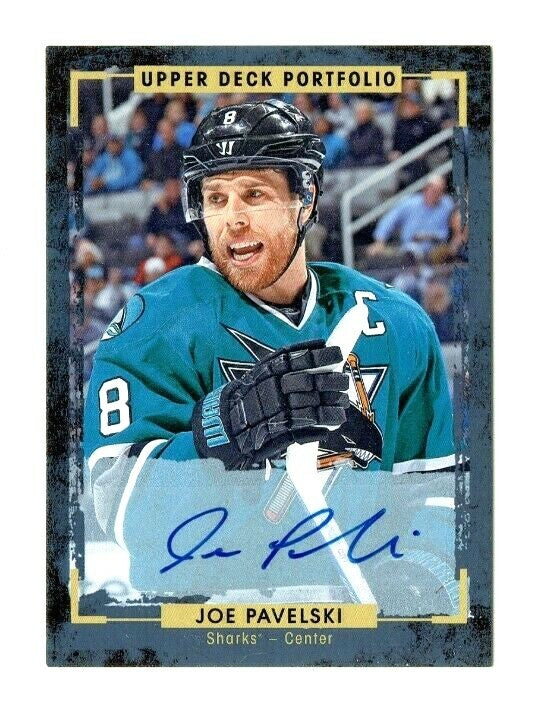 2015-16 UPPER DECK PORTFOLIO  --  JOE PAVELSKI -- AUTO -- SAN JOSE SHARKS #122