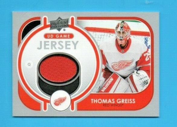 2021-22 Upper Deck Series 1 UD Game Jersey GJ-TG Thomas Greiss -Red Wings - Red