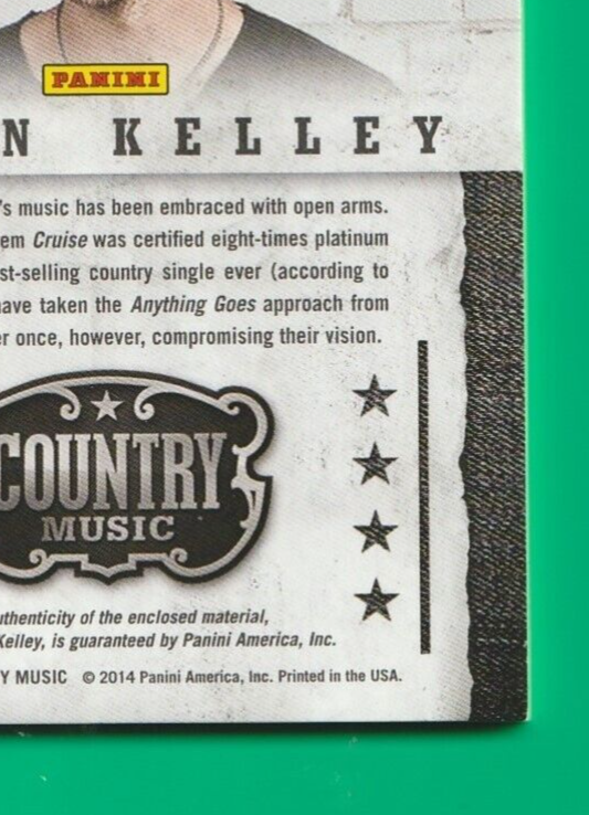 BRIAN KELLEY 2014 Panini Country Music  -  Musician Materials   Relic #D 344/399