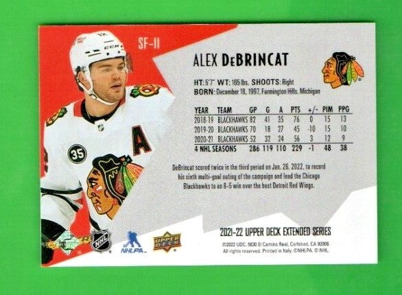 Alex DeBrincat  2021-22 UD Extended SPxFinite Radiance Silver #SF-11   1834/2999