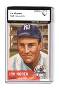 1953 Topps  -   Irv Noren  #35   -   MBA AUTHENTIC   -  New York Yankees