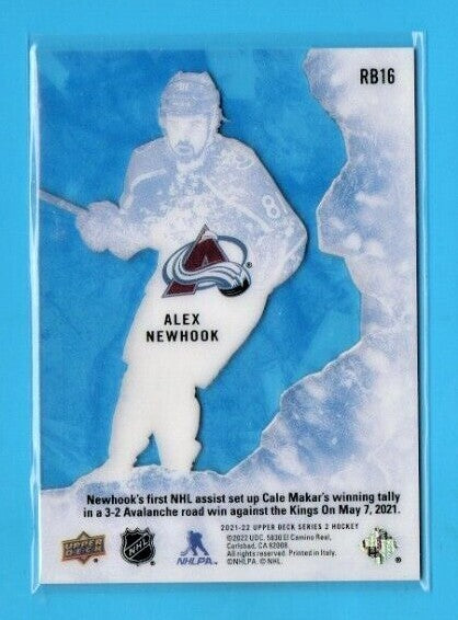 2021-22 UD - Series 2 - Rookie Breakouts Alex Newhook  RB16 098/100  - Avalanche