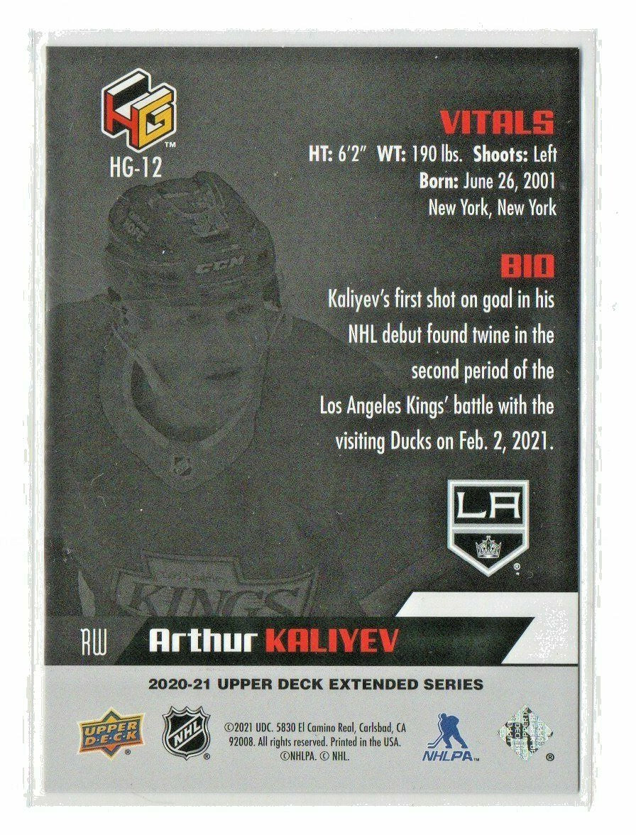 ARTHUR KALIYEV - 2020/21 UPPER DECK EXTENDED SERIES HoloGrFx  - Silver - ROOKIE