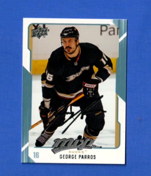 2008-09 Upper Deck MVP George Parros #7   -  Anaheim Ducks