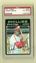 1971 Topps #297 -  Johnny Briggs  -  Philadelphia Phillies  - PSA 6 - EX/MT