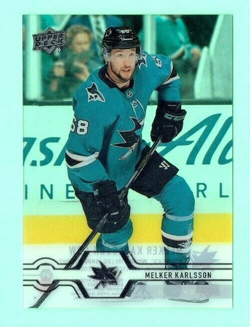 2019-20 UPPER DECK SERIES TWO CLEAR CUT #416 Melker Karlsson San Jose Sharks 