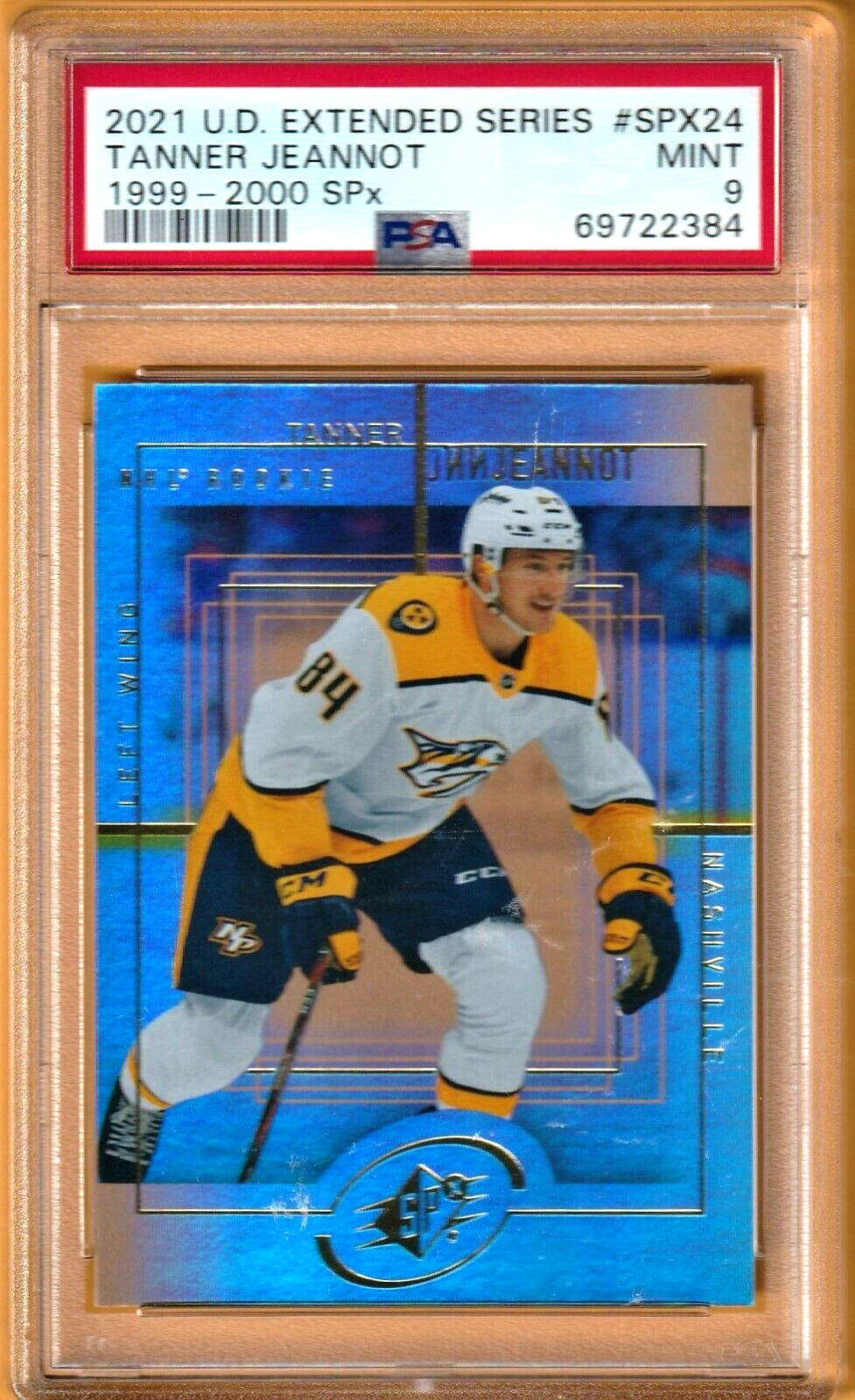 2021 Upper Deck Extended Series'99 SPx  -  Tanner Jeannot    #SPX-24 PSA 9 MINT