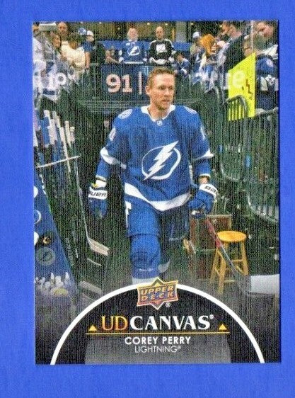 2021-22 UD Extended Series UD BLACK Canvas #C345 Corey Perry Tampa Bay Lightning