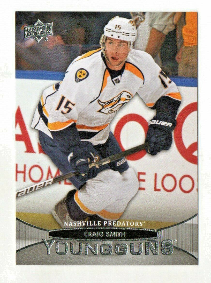 2011-12 Upper Deck YOUNG GUNS #225  - Craig Smith #1  Nashville Predators Rookie