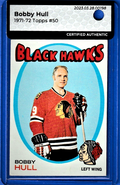 1971 Topps Hockey    -    Bobby Hull  #50  -  Chicago Black Hawks   -   MBA AUTH