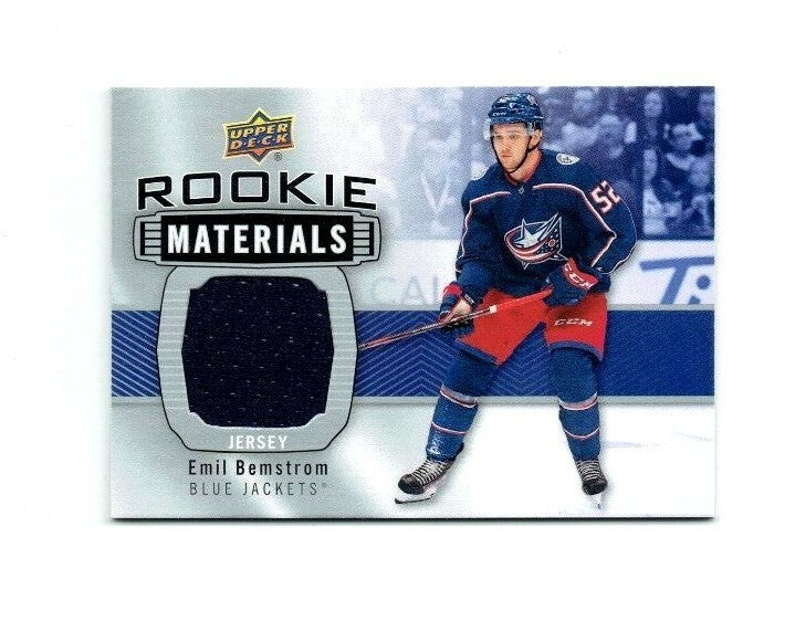 2019-20 UD Series 2 Rookie Materials #RM-BE Emil Bemstrom-Columbus Blue Jackets 