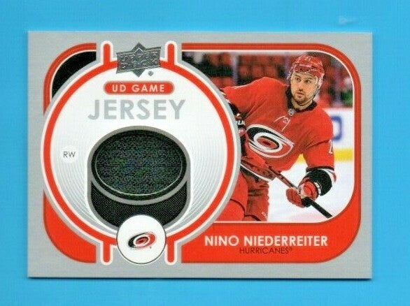 Nino Niederreiter UD Game Jersey 2021-22 #GJ-NN Carolina Hurricanes - Black