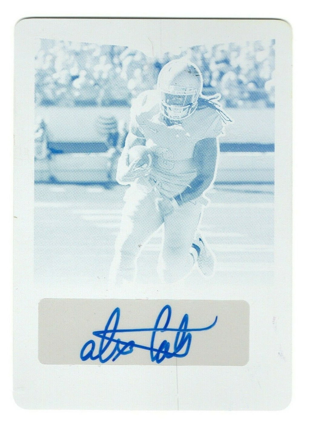 2016 Leaf Metal Draft Cyan Plate Alex Collins ROOKIE RC AUTO 1/1 #BA-AC1