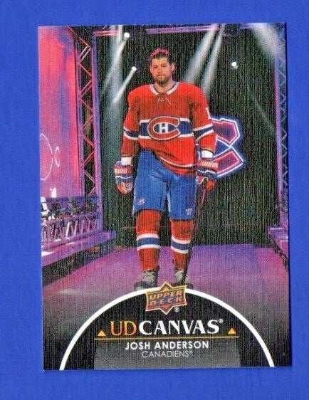 2021-22 Upper Deck Extended Black Canvas C312  Josh Anderson  Montreal Canadiens