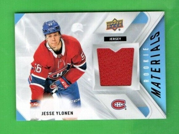 Jesse Ylonen 2021-22 UD Series 2 Rookie Materials RED  Jersey  -  RM-JY