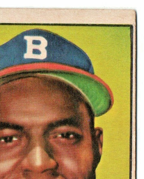 1952 Topps Set Break # 27 Sam Jethroe LOW GRADE (filler)(red back) Boston Braves