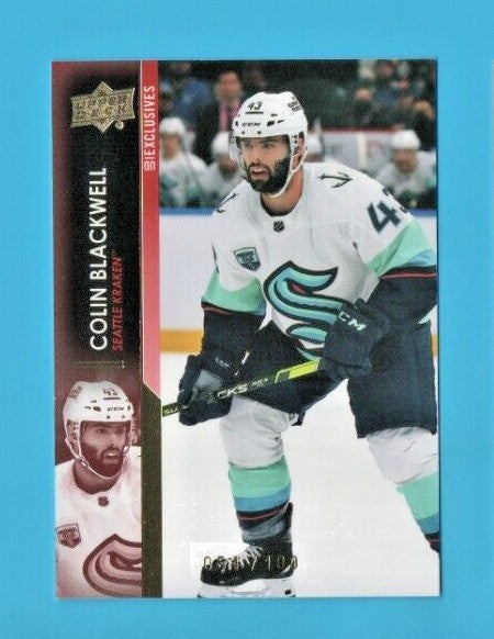 Colin Blackwell  2021-22 Upper Deck Extended #627 Exclusives  054/100 - Seattle