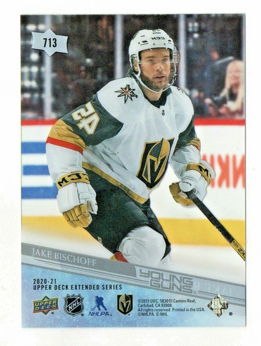 2020-21 Jake Bischoff UD Extended Series Young Guns Rookie Clear Cut Card #713
